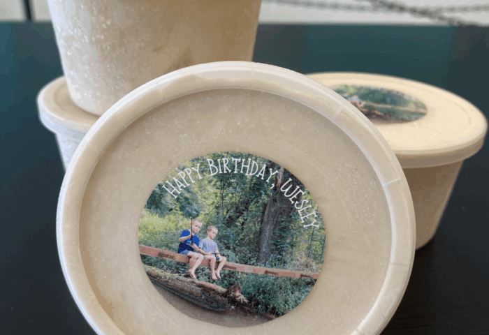 A picture of Half Pint Creamery's pre-scooped cups